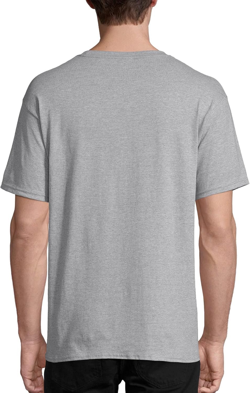 Hanes Men's Short Sleeve Essentials Crewneck Cotton T-Shirt,... - Image 3