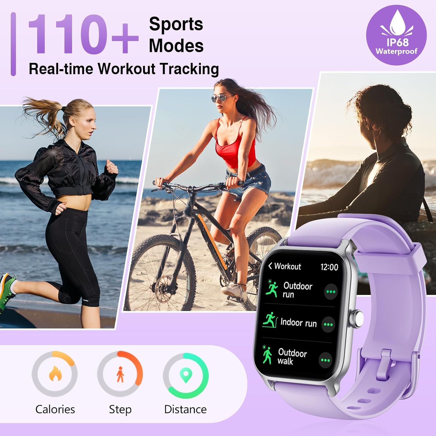 Smart Watch for Women Men, Smartwatch 1.8'' Alexa Fitness Tr... - Image 2