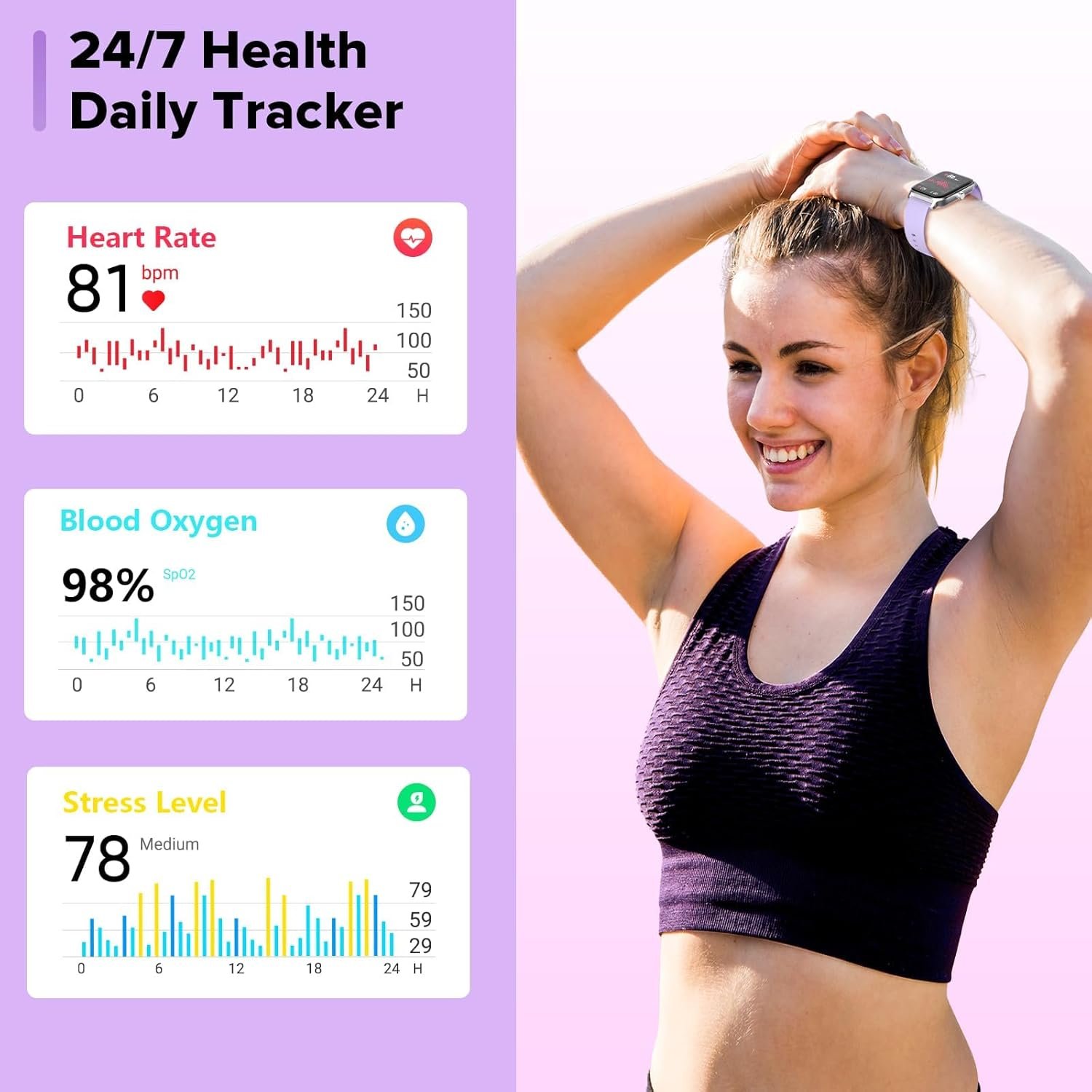 Smart Watch for Women Men, Smartwatch 1.8'' Alexa Fitness Tr... - Image 5