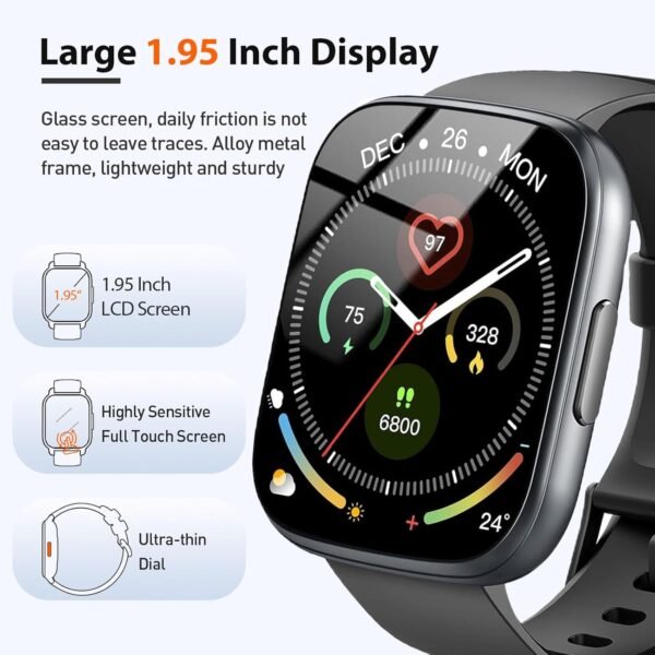 2025 Smart Watch for Men Women, 1.95" HD Touchscreen Fitness... - Image 2