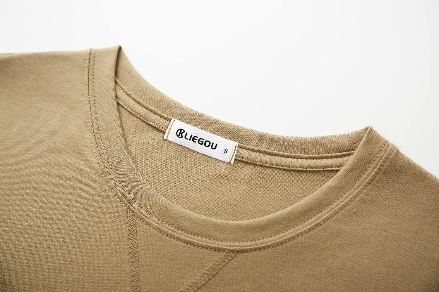 KLIEGOU Mens 100 Cotton Hipster Hip Hop Longline Crewneck T-... - Image 3