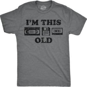 Mens Funny T Shirts Im This Old Sarcastic Retro Video Tape G...