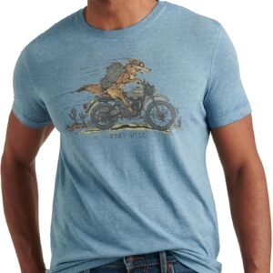 Lucky Brand Men's Short Sleeve Crew Neck Coyote Rider Tee