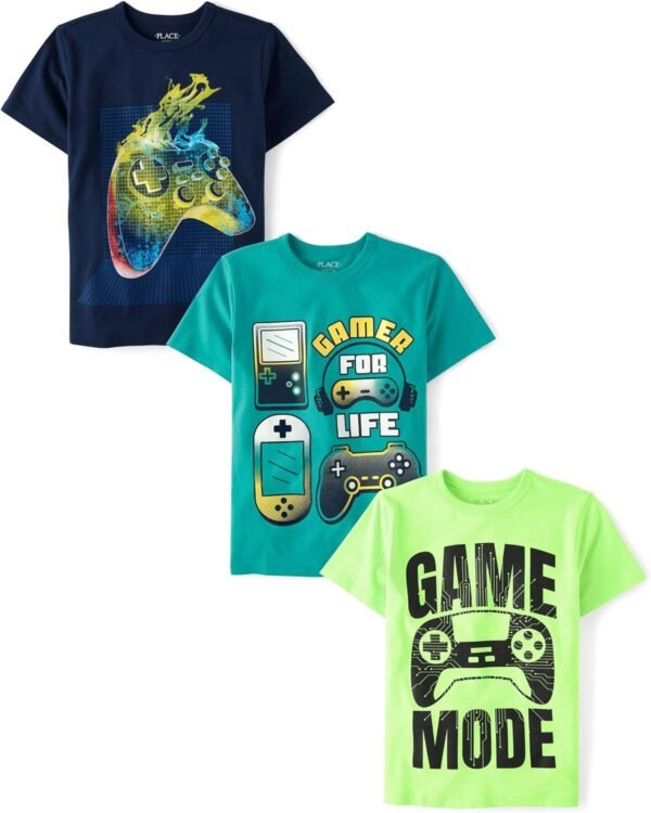 The Children's Place Boys' Gamer Short Sleeve Graphic T-Shir...