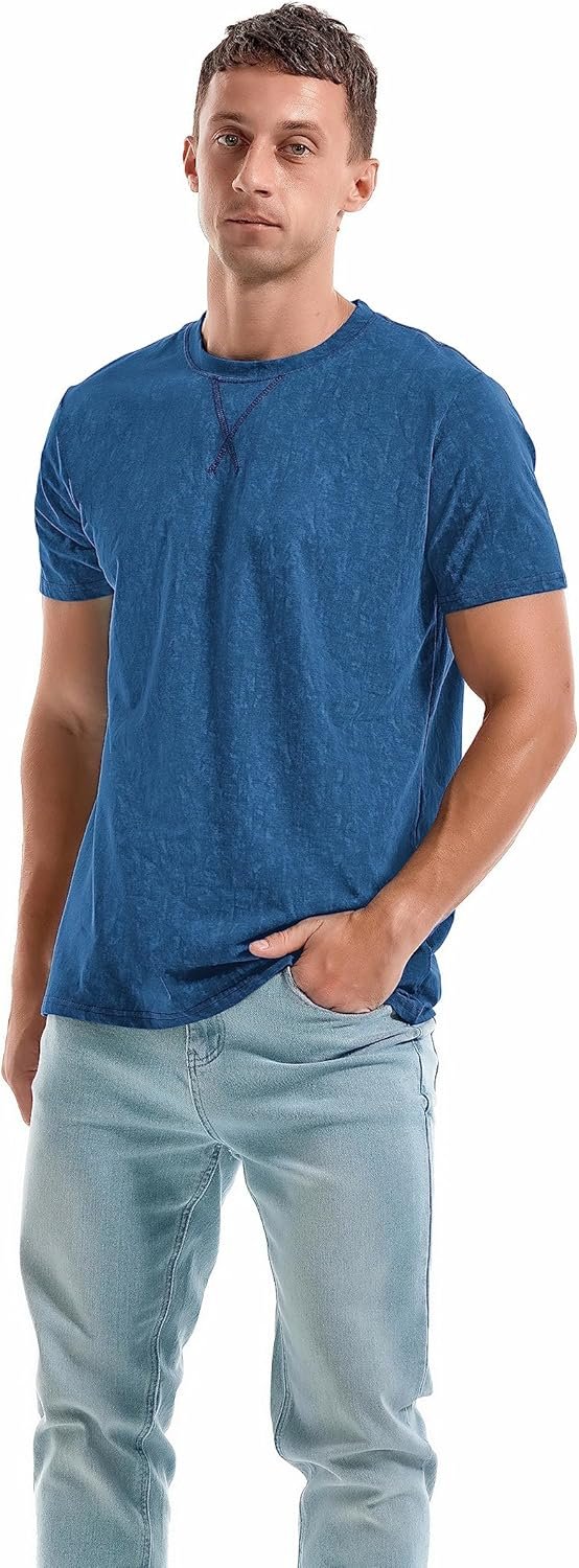 KLIEGOU Men's T-Shirts - Premium Cotton Crew Neck Tees S - 4... - Image 2