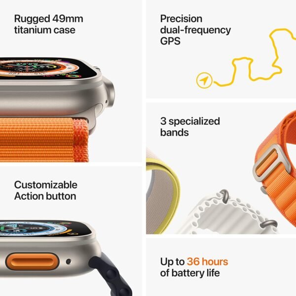 Apple Watch Ultra [GPS + Cellular 49mm] Titanium Case with W... - Image 7