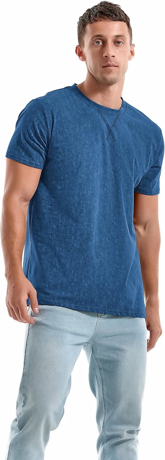 KLIEGOU Men's T-Shirts - Premium Cotton Crew Neck Tees S - 4... - Image 3