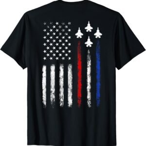 (On Back) Patriotic Shirts USA Flag Fighter Jet 4th Of July ...