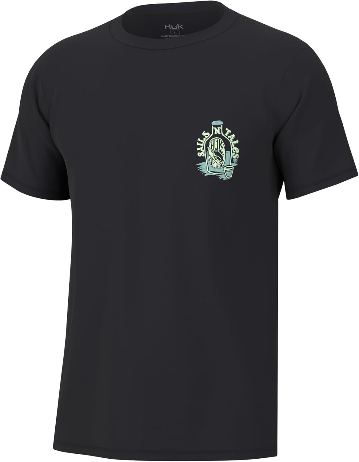 HUK Men's Fishing Graphic Tee, Performance Short Sleeve, Qui... - Image 2