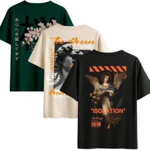 GORGLITTER Men's 3 Pack Vintage Graphic Tee Shirt Short Slee...