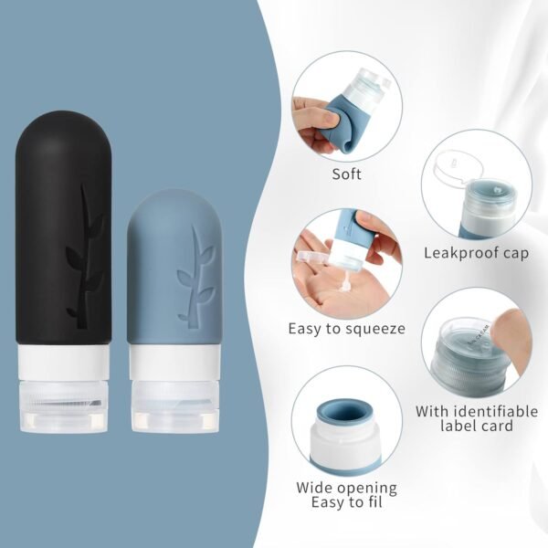 18pack Travel Bottles for Toiletries,TSA Approved Silicone T... - Image 4