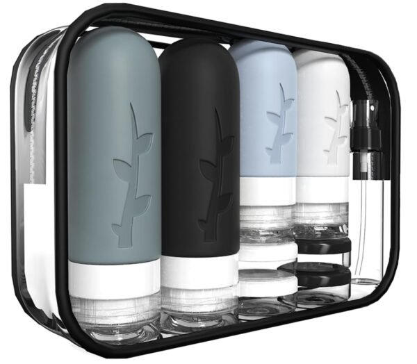18pack Travel Bottles for Toiletries,TSA Approved Silicone T...