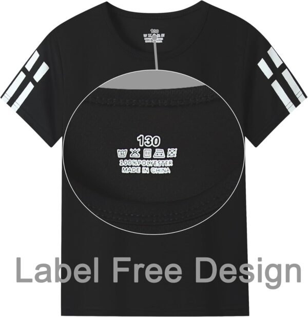 Kids' Short-Sleeve T-Shirt Dry Fit Athletic Shirts for Boys ... - Image 6