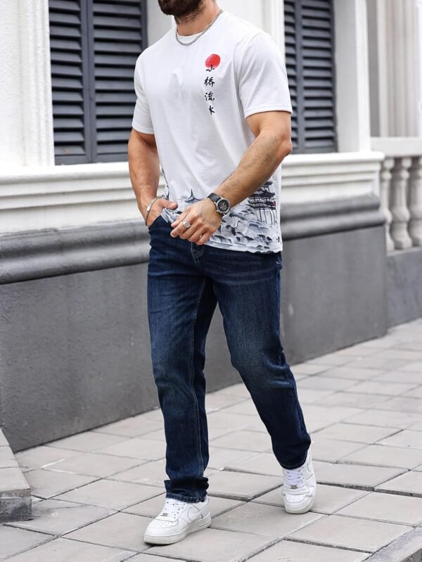 SOLY HUX Men's Graphic Short Sleeve Tee Crew Neck Letter Pri... - Image 5
