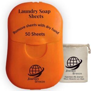 Travel Laundry Detergent Sheets + Canvas Bag, Great for Cruises, Camping, Glamping, Backpacking, Dorms, Hotel and Other Travel
