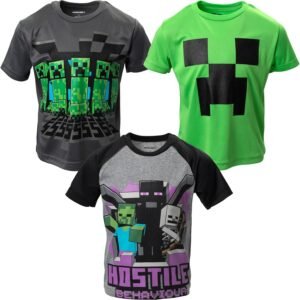 Minecraft Creeper Enderman Skeleton 3 Pack Graphic T-Shirts ...
