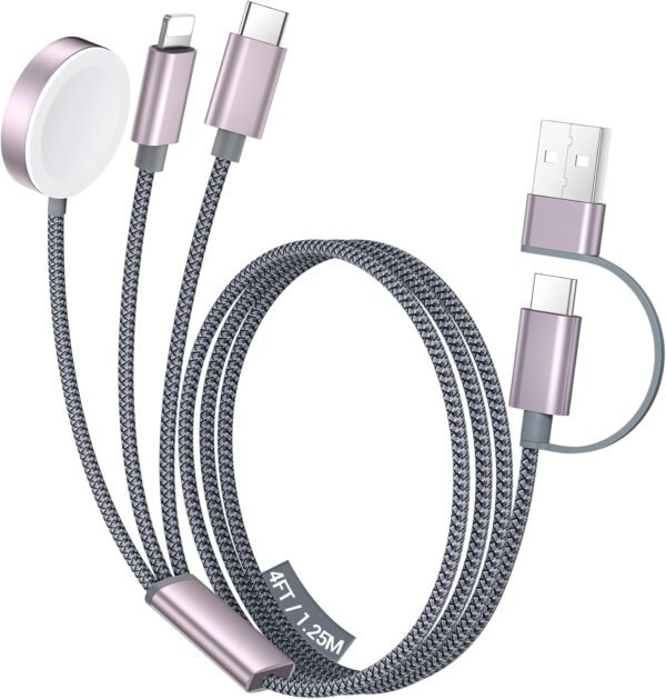 Temdan for Travel Essentials,3 in 2 USB C Cable for Apple Wa...