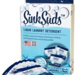 SinkSuds Laundry Detergent, Travel Size Liquid Soap, TSA Compliant, Safe For All Fabrics, 8 Packets (Packaging May Vary)
