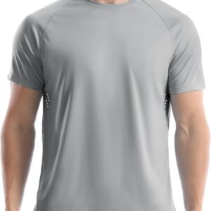 Men's UPF 50+ Swim Shirts, Sun Protection Short Sleeve Rash ...