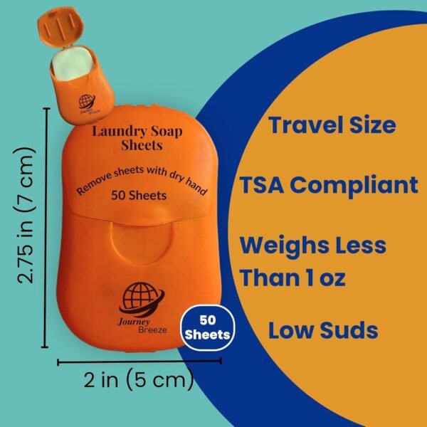 Travel Laundry Detergent Sheets + Canvas Bag, Great for Cruises, Camping, Glamping, Backpacking, Dorms, Hotel and Other Travel - Image 3