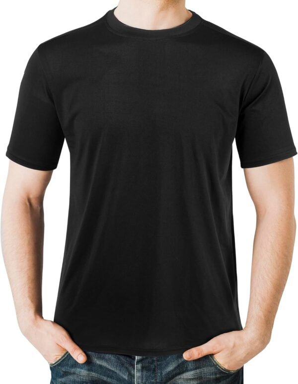 2&5 Pack Men's Sports T Shirts,Crew Neck Breathable Quick-Dr... - Image 3