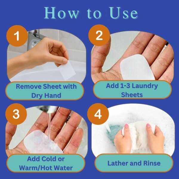 Travel Laundry Detergent Sheets + Canvas Bag, Great for Cruises, Camping, Glamping, Backpacking, Dorms, Hotel and Other Travel - Image 5