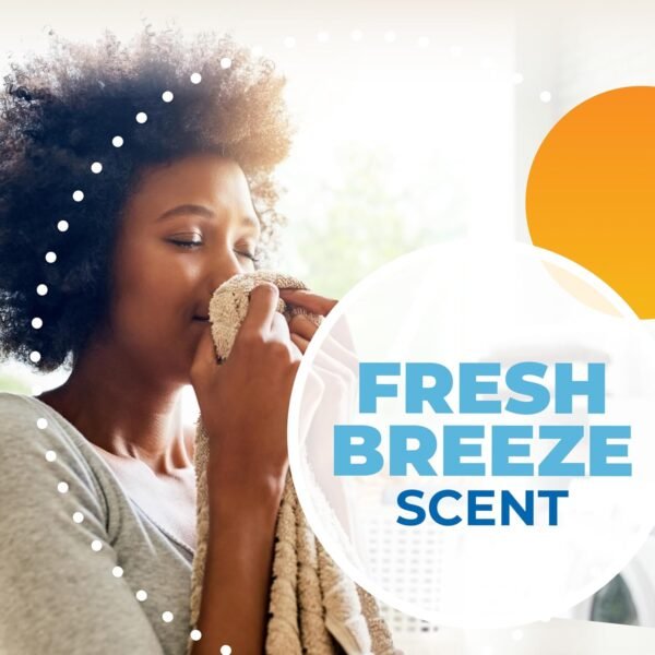 ARM & HAMMER Power Sheets Laundry Detergent, Fresh Breeze Scent, Dissolves in All Wash Temps, Lightweight and Travel-Ready, 60ct, Up to 120 Small Loads - Image 8