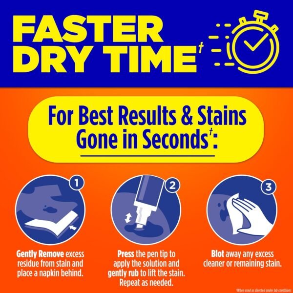 Tide Stain Remover for Clothes, Tide To Go Pen, Instant Stain Remover Pen & Spot Cleaner, Portable & Travel-Friendly, Works on Food & Drink Stains, Fits in Purses & Bags, 3 Count (Pack of 1) - Image 3