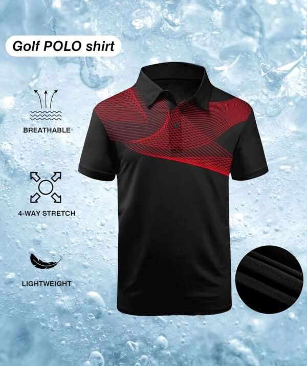 ZITY Golf Polo Shirts for Men Short Sleeve Athletic Tennis T... - Image 5