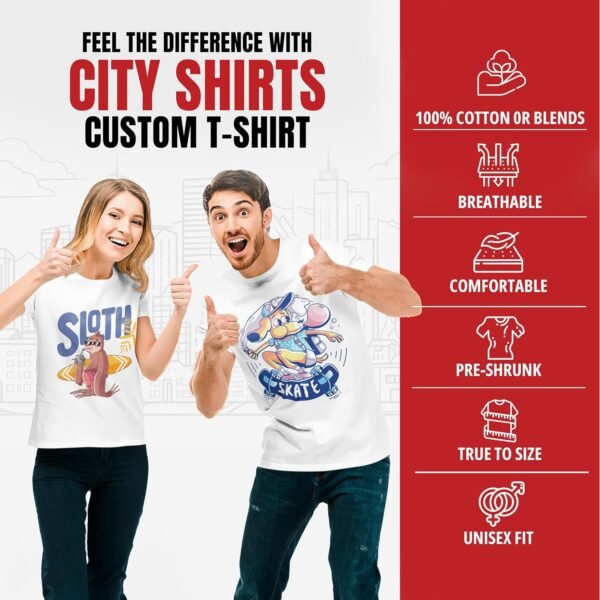 Add Your Own and Text Design Custom Personalized Adult T-Shi... - Image 8