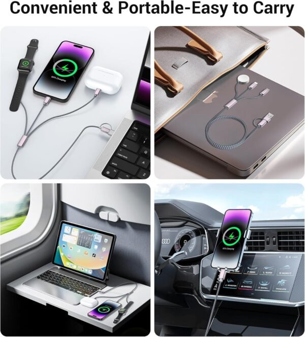 Temdan for Travel Essentials,3 in 2 USB C Cable for Apple Wa... - Image 3