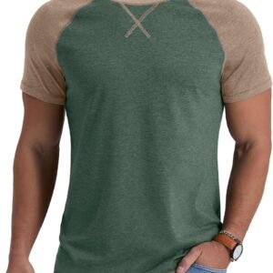 Askdeer Mens Cotton T-Shirt Short Sleeve Casual Shirts Light...