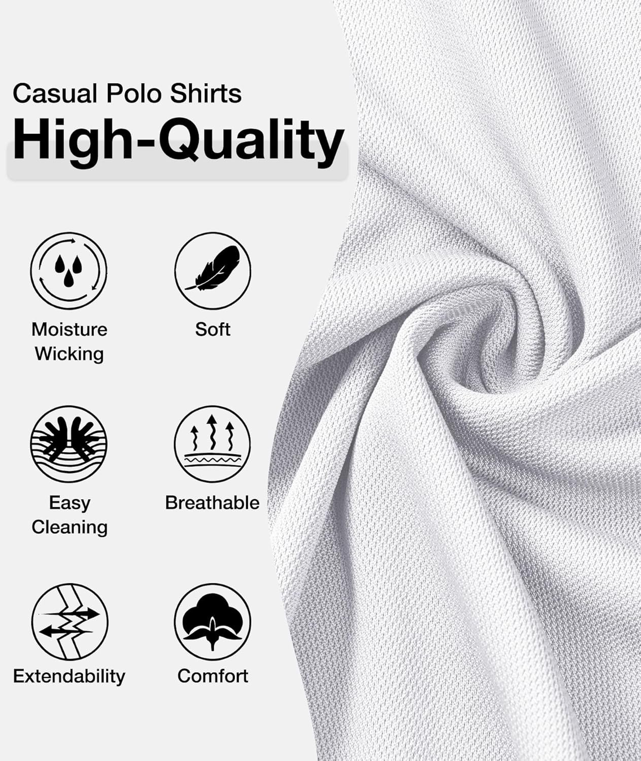 ZITY Mens Polo Shirts Casual Short Sleeve Athletic T-Shirts ... - Image 4