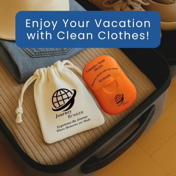 Travel Laundry Detergent Sheets + Canvas Bag, Great for Cruises, Camping, Glamping, Backpacking, Dorms, Hotel and Other Travel - Image 9