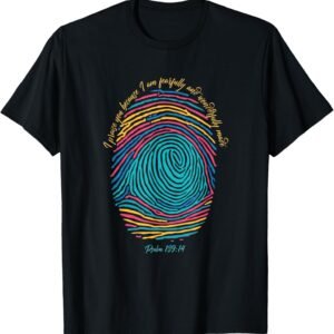 Christian Fingerprint, I praise God I am wonderfully made T-...