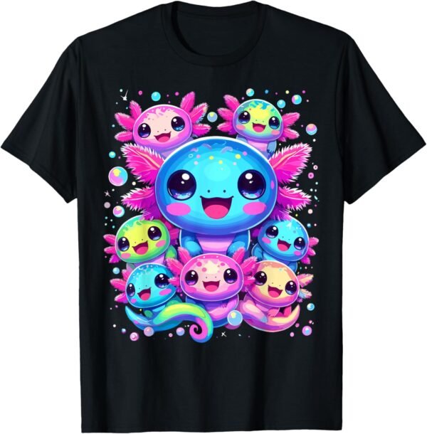 Axolotl Colorful Kawaii Axolotls T-Shirt