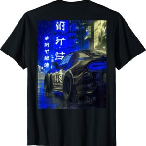 JDM Japan Drifting Tuning Car Tokyo At Night On The Back T-S...