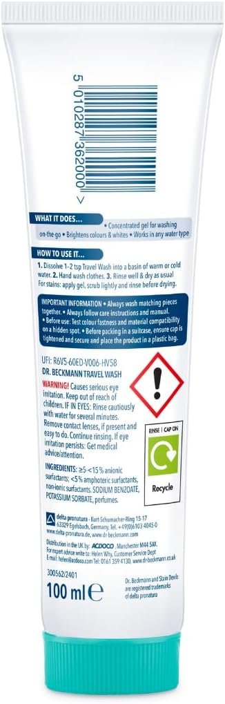 Dr. Beckmann Travel Wash, 100 ml - Image 2