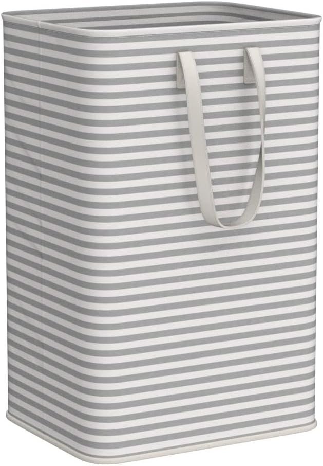 Lifewit 2 Pack Laundry Hamper Large Collapsible Laundry Baskets, Freestanding Waterproof Clothes Hamper with Easy Carry Handles in Laundry Room Bedroom Bathroom College Dorm for Adults, Grey, 2 x 80L - Image 3