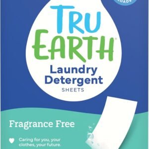 Tru Earth Compact Dry Laundry Detergent, Unscented - Up to 64 Loads (32 Sheets) | Liquidless Detergent, Travel | Packaging May Vary