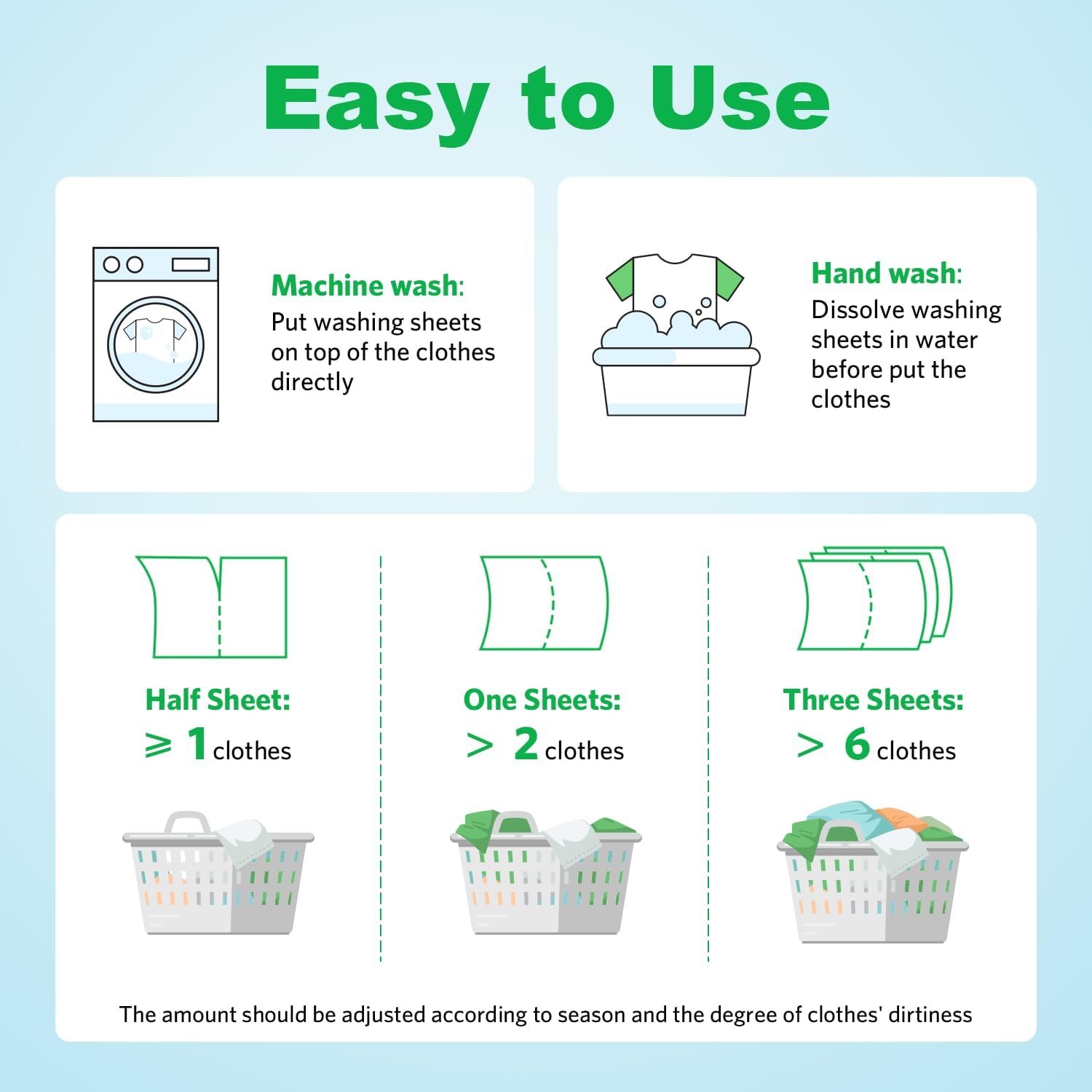 Laundry Detergent Sheets Fresh Scent 120 Loads No Plastic Jug, Travel Laundry Soap Detergent 60 Sheets - Image 9