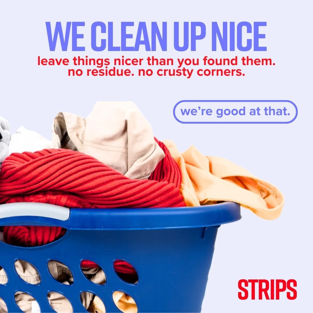 STRIPS Laundry Detergent Sheets Unscented Travel Pack (3ct, 6 loads) Fragrance Free Eco Liquidless Soap, Travel-Friendly, Dissolves in Hot & Cold, Hypoallergenic, Tackles Tough Stains & Odors - Image 9