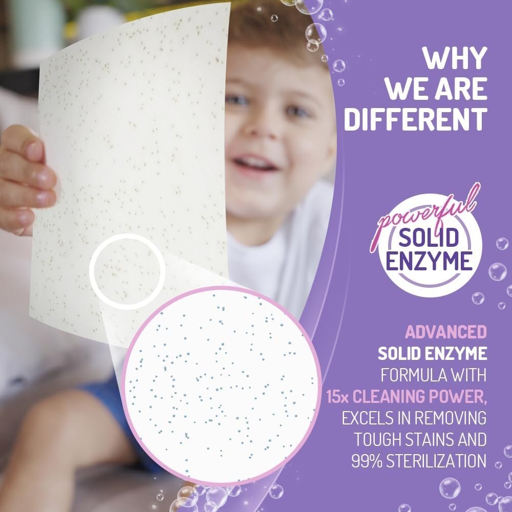 Laundry Turtle - Lavender Laundry Sheets Up to 100 Machine Loads – Strips, Travel Size, 50 Non Toxic Laundry Detergent Sheets, Fresh Scent Washing Detergent, Strong Organic Cleaning Power - Image 6