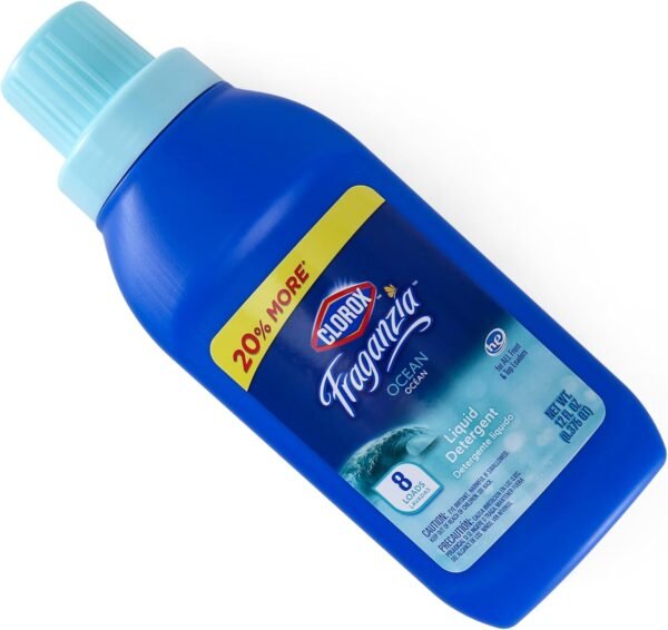 Clorox Fraganzia Liquid Laundry Detergent in Ocean Scent - HE Compatible for All Front and Top Load Washing Machines, High Efficiency Laundry Detergent Compatible, 12 Fl Oz - Image 3