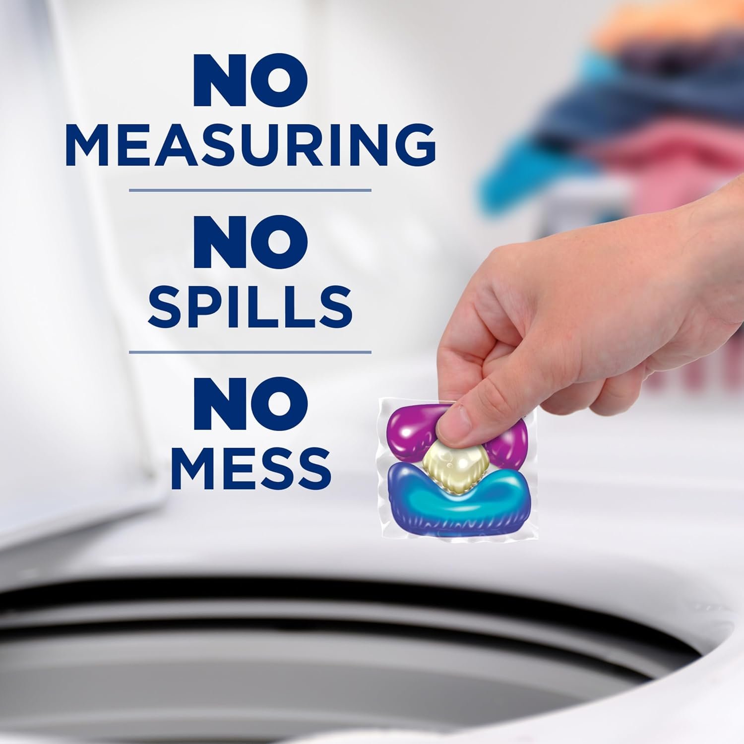 ARM & HAMMER Plus OxiClean with Odor Blasters 5-in-1 Laundry Detergent Power Paks, Laundry Odor Remover, Eliminates Odors, Attacks Stains, Fresh Burst Scent, 42 Count - Image 5