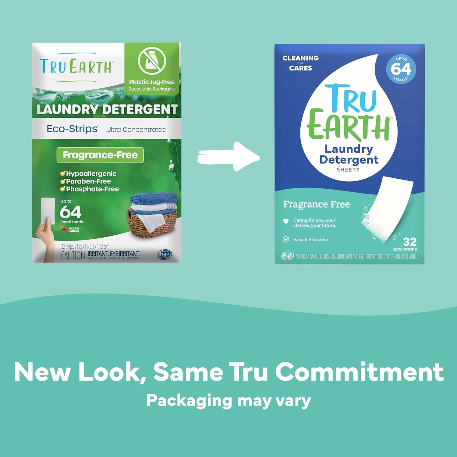 Tru Earth Compact Dry Laundry Detergent, Unscented - Up to 64 Loads (32 Sheets) | Liquidless Detergent, Travel | Packaging May Vary - Image 2
