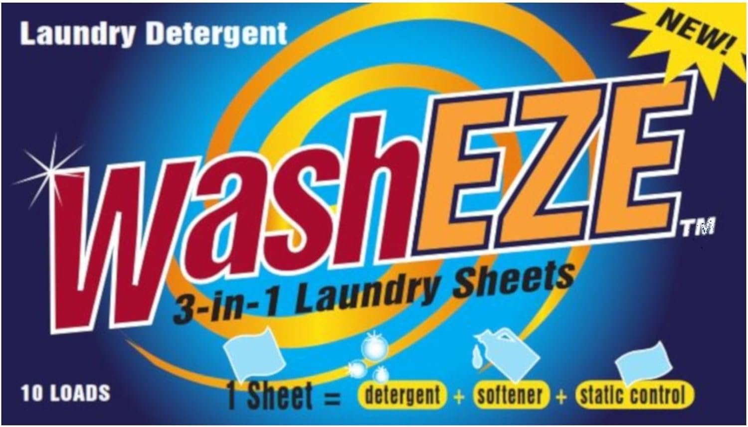 3-in-1 Laundry Detergent Sheets - 20 Loads Fresh Scent Liquidless Soap Sheet-Detergent, fabric softener and more -Travel Approved, College, Camping, and RV Laundry Detergent - Made in USA