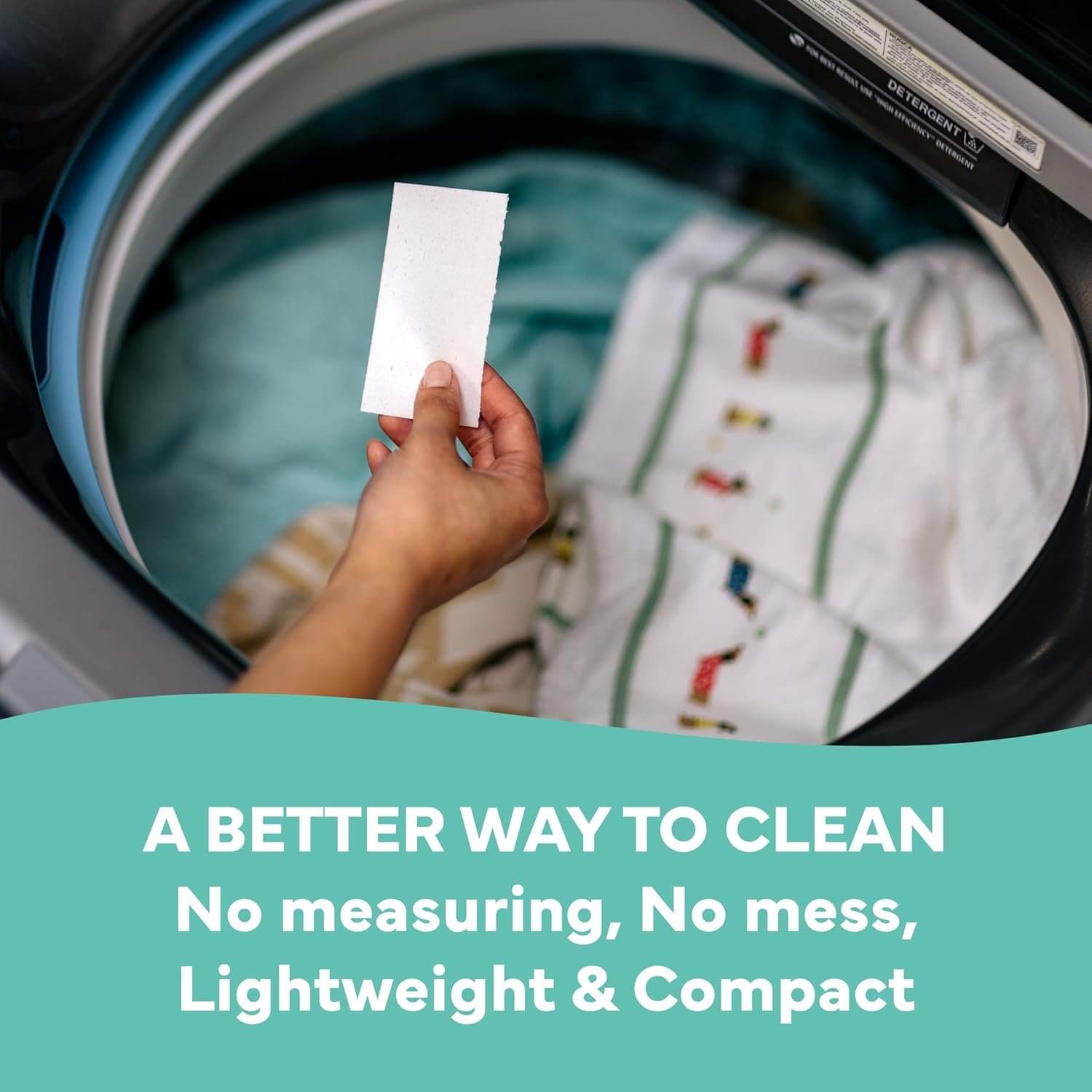 Tru Earth Compact Dry Laundry Detergent, Unscented - Up to 64 Loads (32 Sheets) | Liquidless Detergent, Travel | Packaging May Vary - Image 6