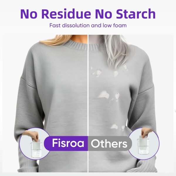 Travel Laundry Detergent Sheets Eco-friendly 120 Loads Fisroa Clothes Washing Detergent Sheets Plastic-Free Washer Strips, Lavender Liquidless Laundry Sheets Strips - Image 5