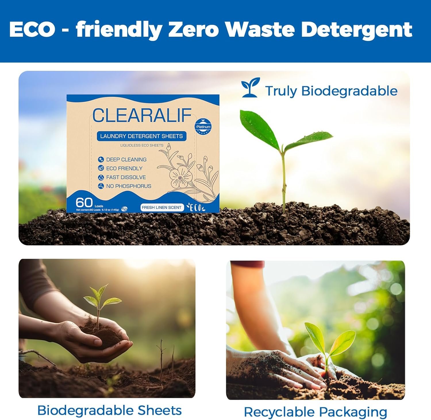 CROS 60 Loads Laundry Detergent Sheets Linen Scent, for Travel, Home, Apartment, Dorm, Laundry Detergent Strips Eco Friendly, Hypoallergenic, Liquidless Washing Supplies - Image 9